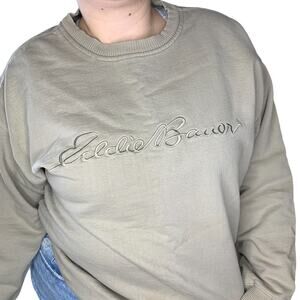 Eddie Bauer Vintage Embroidered Script Crewneck Sweatshirt Pullover